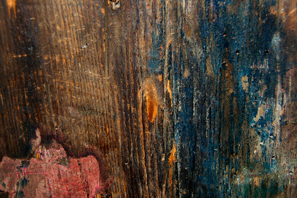 Distressed Wood--Blue